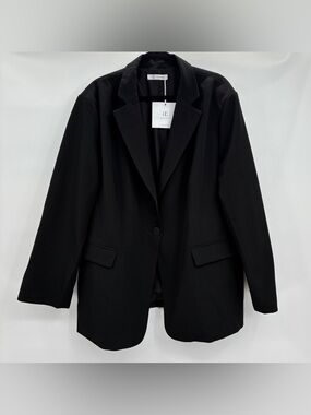 Cicy Bell Single Button Women’s Office Work Black Blazer Jacket 4X NEW